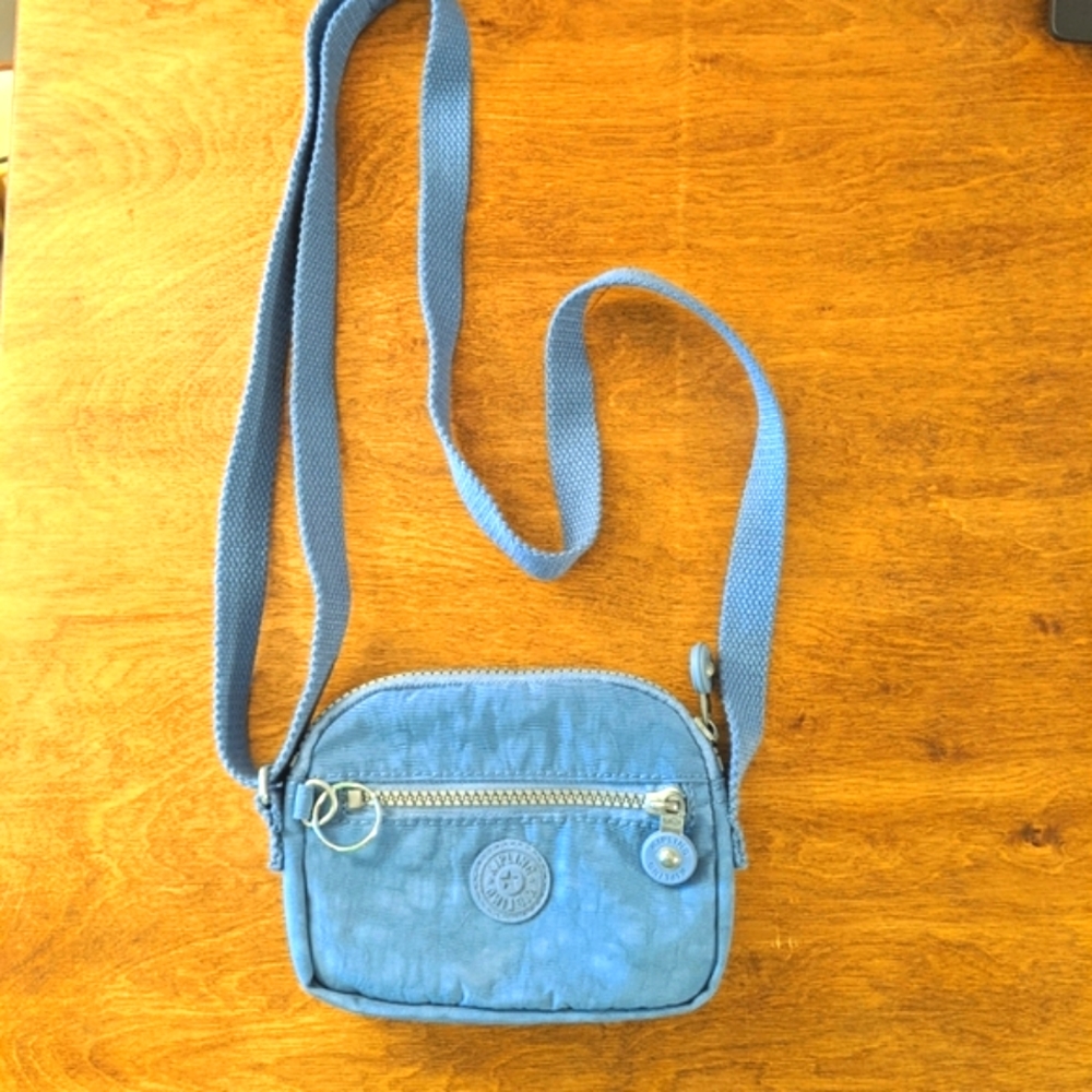 Kipling Blue Crossbody Wallet Purse